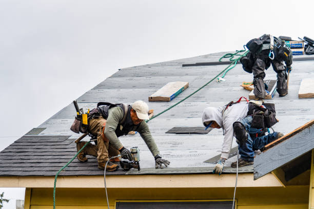 Professional Emergency Roof Repair technician working in Alburtis, PA